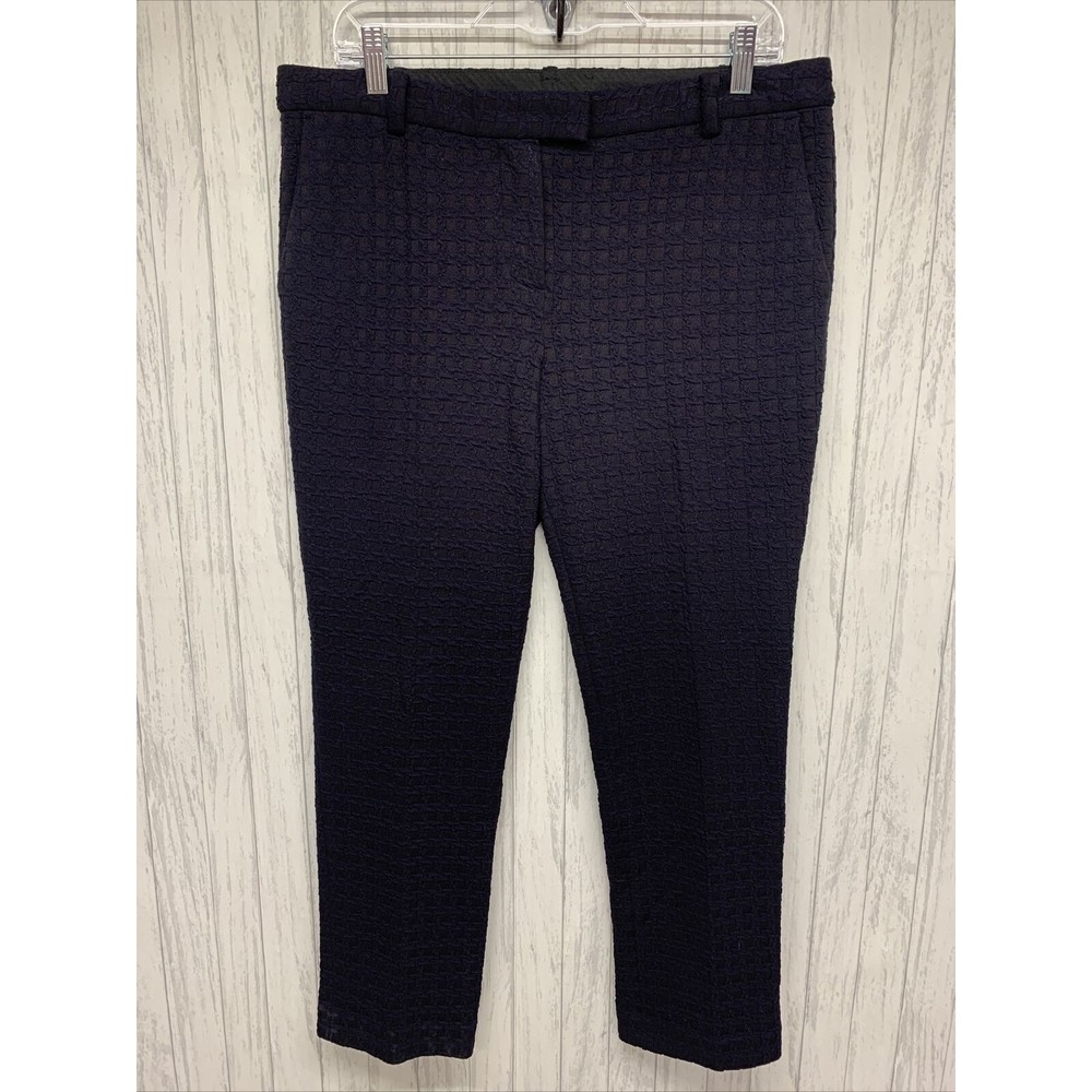 Womens Size M Tory Burch Navy Textured Pants EUC